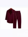 Long sleeve trousers burgundy