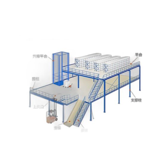 I-shaped steel structure cabinet shelf two-story attic platform intelligent warehouse building heavy-duty storage steel shelf
