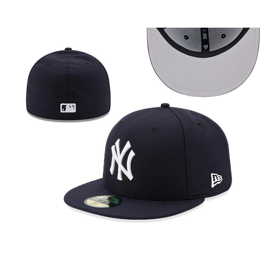 Dodge LA Gorra de béisbol para hombres y mujeres Tendencia NY Yankee Sombrero para el sol bordado Sombrero de talla plana del equipo de béisbol profesional de EE. UU.