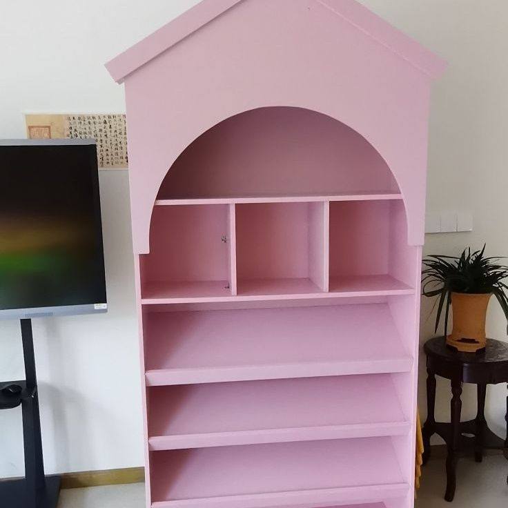 创意木质绘本馆儿童学校幼儿园展示柜书柜图书馆置物架书架展柜