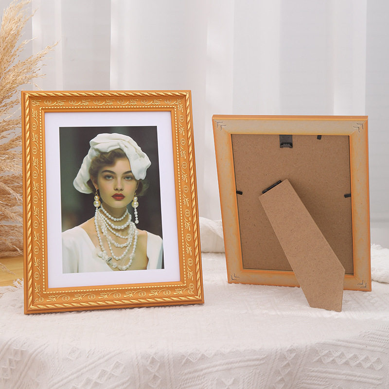 European classical photo frame wholesale 6 inch 7 inch 8 inch 10 inch gold photo studio wedding photo frame A4 ID frame photo hanging