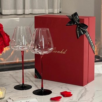 Red Wine Cup Big Belly Cup Burgundy Red Rod Crystal Household Goblet Decanter suit Household Wholesale