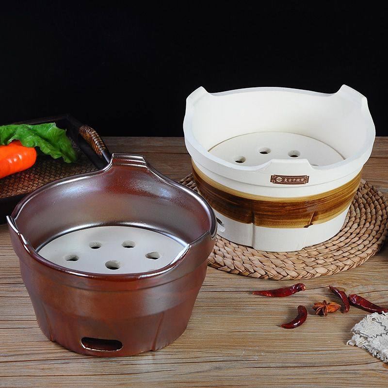 Old-Fashioned Charcoal Stove for Outdoor Tea Brewing, High Temperature Resistant, Commercial Barbecue Stove, Mud Stove, Barbecue Stove, Dry Burning Without Cracking