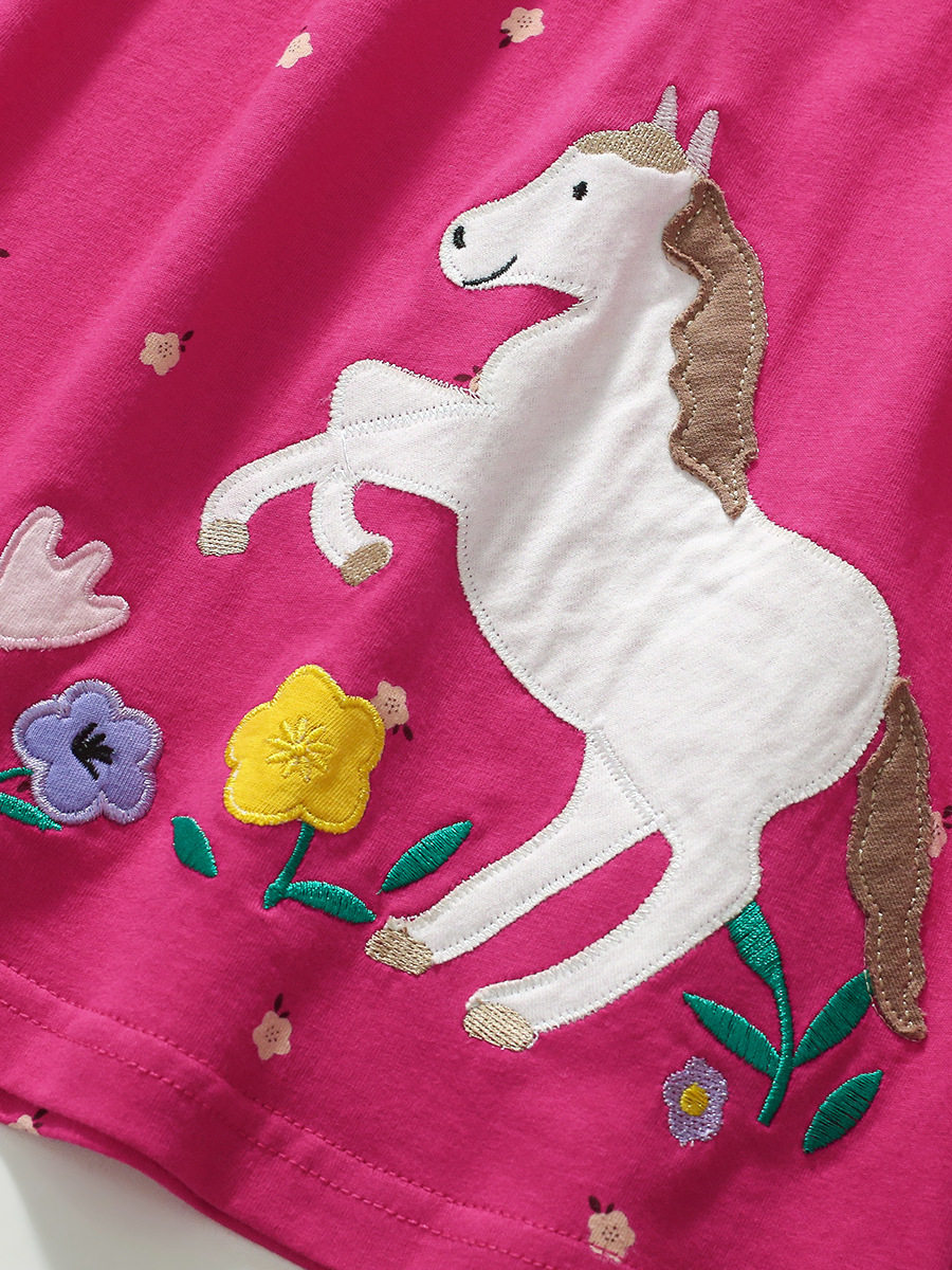 Girls' Dress, Autumn Long-sleeve Cotton Printed Princess Dress