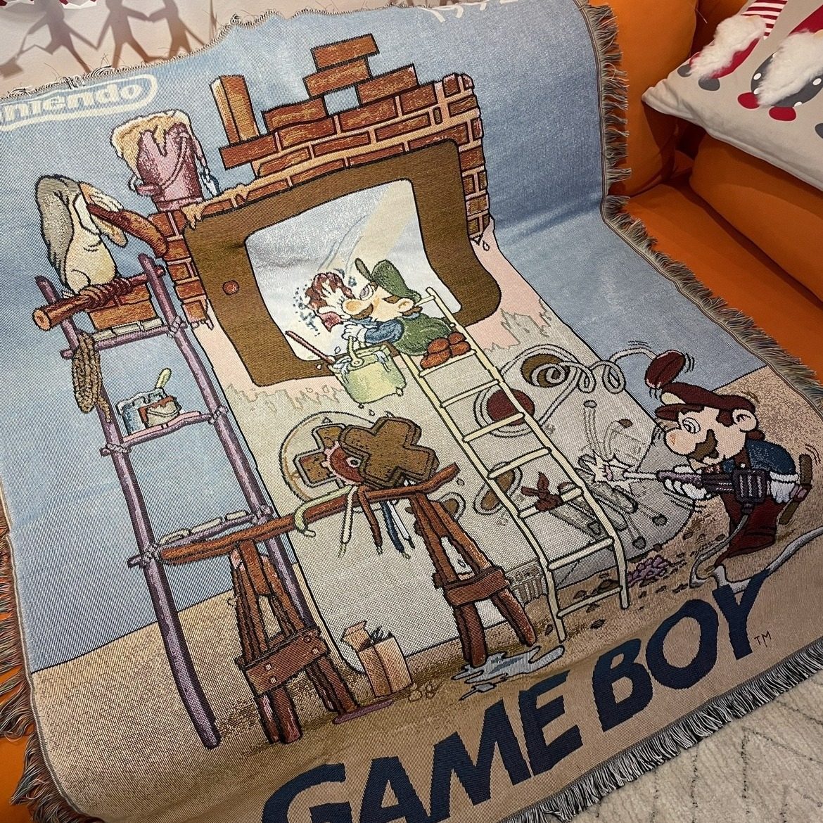 Super Mary game Sofa Towel Cotton Blanket Casual Blanket Foreign Trade Export Blanket Sofa Blanket Decorative Blanket