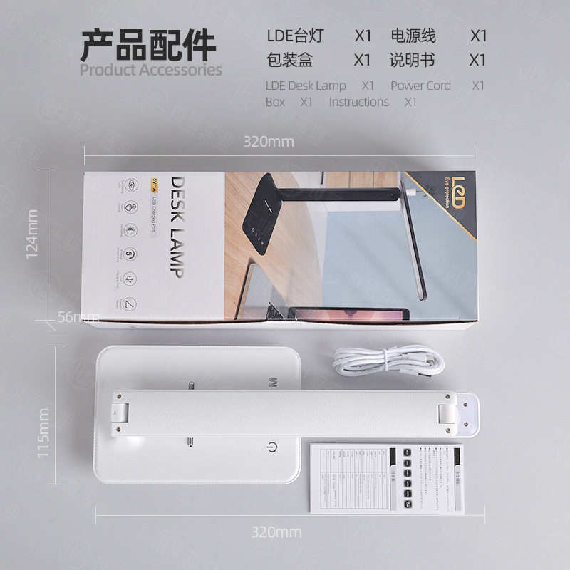 Cross-border Eye Protection Folding Table Lamp Touch Dimming Tone Student Dormitory Bedside Lamp for Learning Children Bedroom