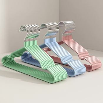 New Thickened Plastic-Coated Hangers, Extra Thick Hangers for Adults, Plastic-Coated Non-Slip Seamless Hangers for Drying Children's Clothes