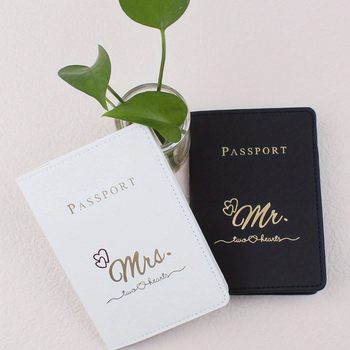 Cross-border environmental protection leather ID bag air ticket carry-on passport holder passport cover PU leather couple suit in stock and fast delivery