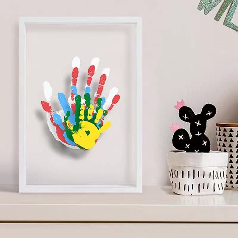 Couple Handprint Photo Frame DIY Handmade Palm Family Style Children's Day Gift for Boyfriend and Girlfriend Creative Handprint Painting