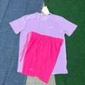 Crystal short sleeve purple+d218 pink