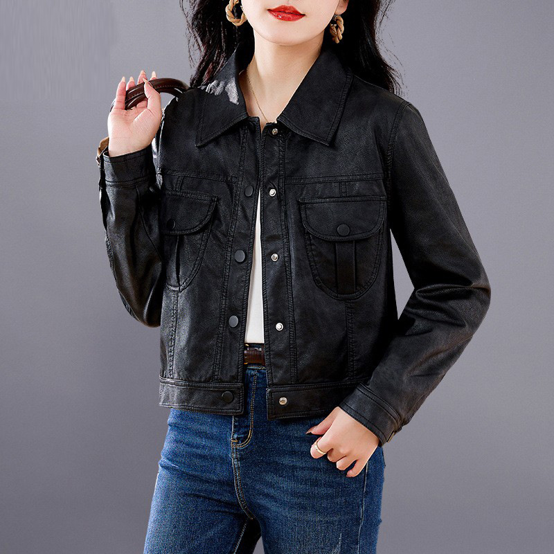 (Mới) Mã L3744 Giá 1680K: Áo Da Nữ Wotdyi Hàng Mùa Xuân Thu Đông Phục Cổ Cổ Điển Thời Trang Nữ Chất Liệu G05 Sản Phẩm Mới, (Miễn Phí Vận Chuyển Toàn Quốc).
