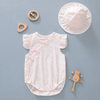 Baby One-piece Clothes Summer Thin Newborn Princess Cheongsam Ha-style Foreign-style Baby Girl Cute Super Cute Bag Fart Clothes