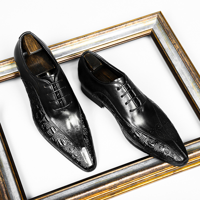 Chỉ Size 42 Sale Sốc: Giày Da Nam Shde Họa Tiết Hoa Thoáng Khí Giày Dép Nam Chất Liệu G06 Sản Phẩm Mới, (Miễn Phí Vận Chuyển Toàn Quốc).