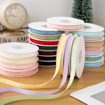 Korean Polyester-Cotton Webbing 1cm Matte Cotton Hair Accessories Bow Ribbon Clothing Accessories Handmade DIY Gift Packaging