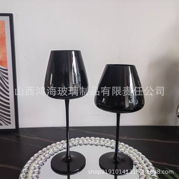 Black Magic Ultra-Fine Red Wine Glass Pure Black Crystal Glass Wine Glass Blind Wine Glass Modern Simple