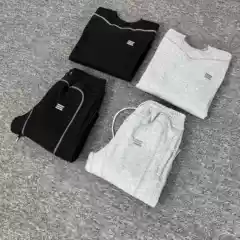 Business Attire's New High-Quality Trendy Round-Neck Embroidered Sweatshirt and Sweatpants Kroen Sports Suit