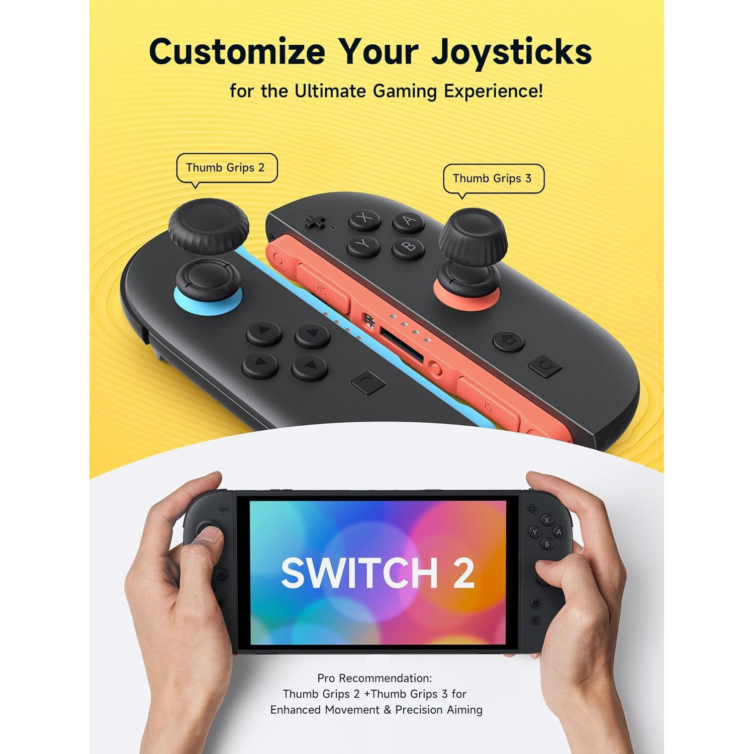 Suitable for Switch2 Game Console Handle Rocker Cap Cut Out Cat Claw Silicone Cap Rocker Protective Cap Accessories