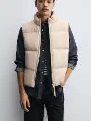 Men's Fashion Trendy Slim Straight Stand Collar Sleeveless Cotton Vest 0029440