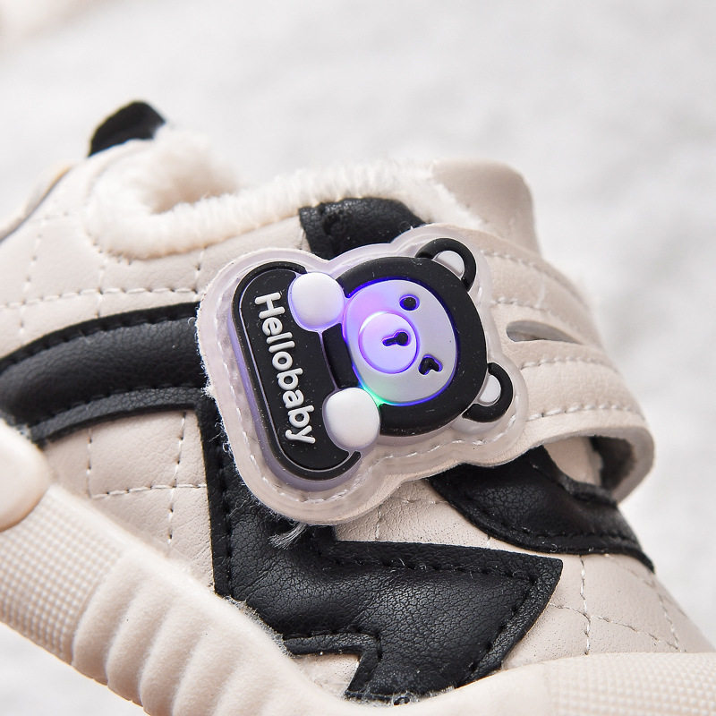 Baby Toddler Shoes Boys and Girls Winter fleece-lined Soft Sole Machine Shoes Non-Slip Kick-Resistant Thick Warm Kids Baby Shoes