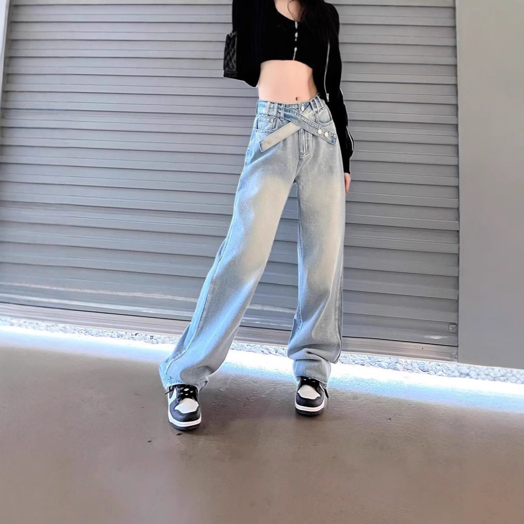 High Waisted Wide Leg Jeans for Women Loose Fit Trendy Design Spring Fall Style Wholesale Available