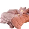 Solid Color Milk Velvet Bubble Velvet Four-Piece Set, Colorful Rabbit Velvet Rabbit Fur Bedding Four-Piece Set, Suitable for All Seasons