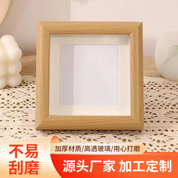 Hollow Photo Frame Creative Calligraphy Picture Frame 4-inch Display Frame Stereo Wooden Desktop Ornaments Manufacturers