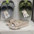 Khaki-[side strips, flip-flops] original label