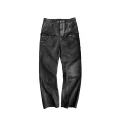 Black [ykk zipper denim and leather]