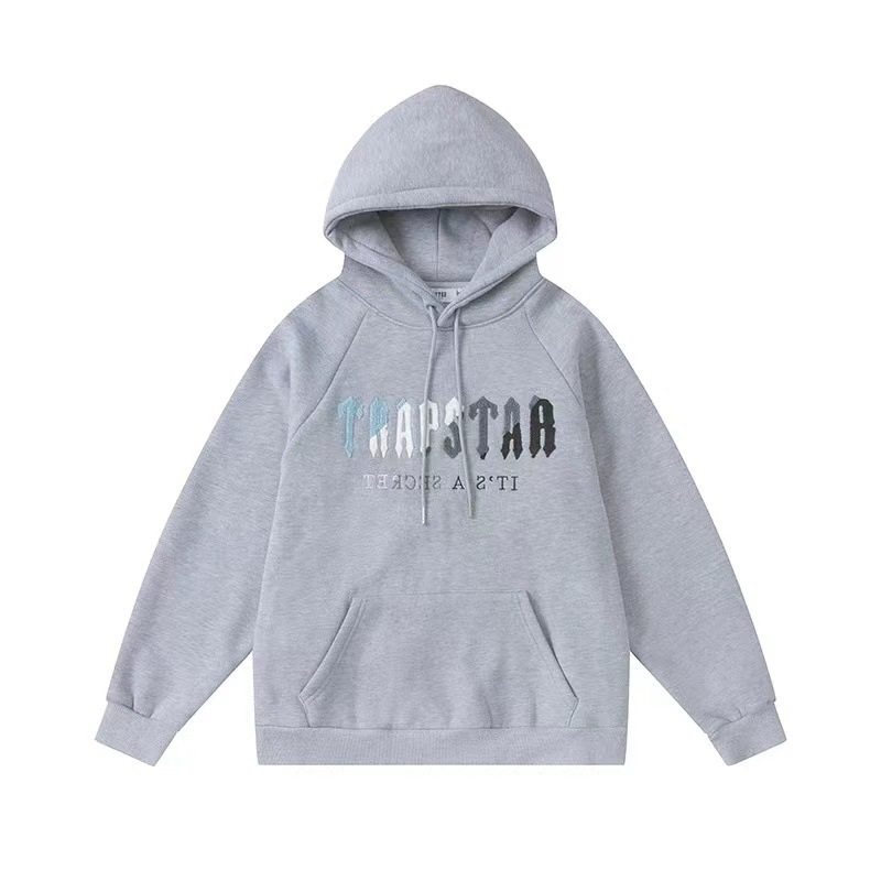 Trapstar rainbow gradient letter tiger head print ins trendy sweatshirt + pants sports sweatpants jogging suit