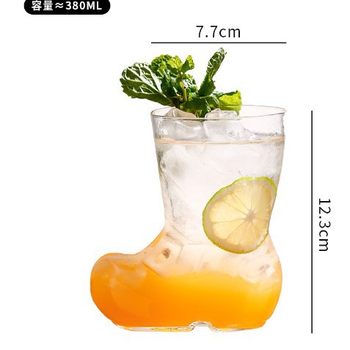 High borosilicate glass cup boots cup milk cup coffee cup high temperature resistant boots beer crystal shoes cold drink cup
