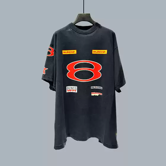 [Ready Stock and Shipped in Seconds] Correct High Version Paris B Family 25Ss New Series Collection Loose Men's and Women's Same Style T-Shirts