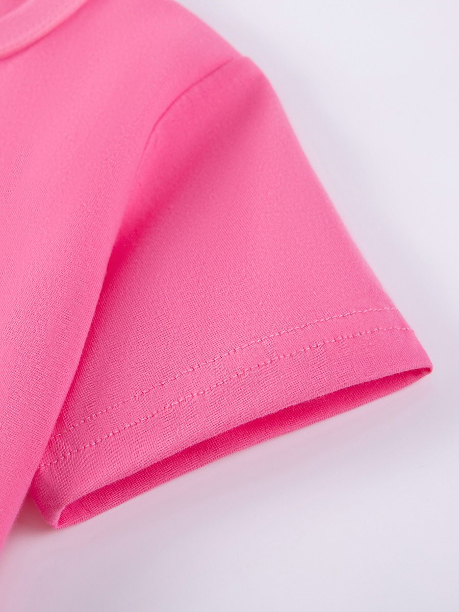 Girls' T-shirt, Cute Floral Baby Top, Summer Short-sleeve Cotton T-shirt Wholesale