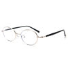 0236 Japanese and Korean retro oval myopia glasses frame artistic trendy men's and women's metal thin edge plain glasses frame with degrees