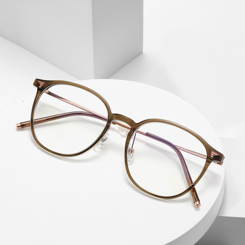 New Ultra-light Titanium Internet Celebrity's Same Anti-blue Light Glasses Slimming Look Makeup Artifact Whitening Glasses Frame 22608