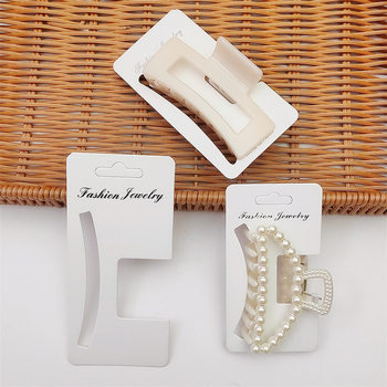 Medium Grasp Carycard ~ White Adult Hair Claw Carycard Headwear Card Hair Accessories Packaging Hangtag