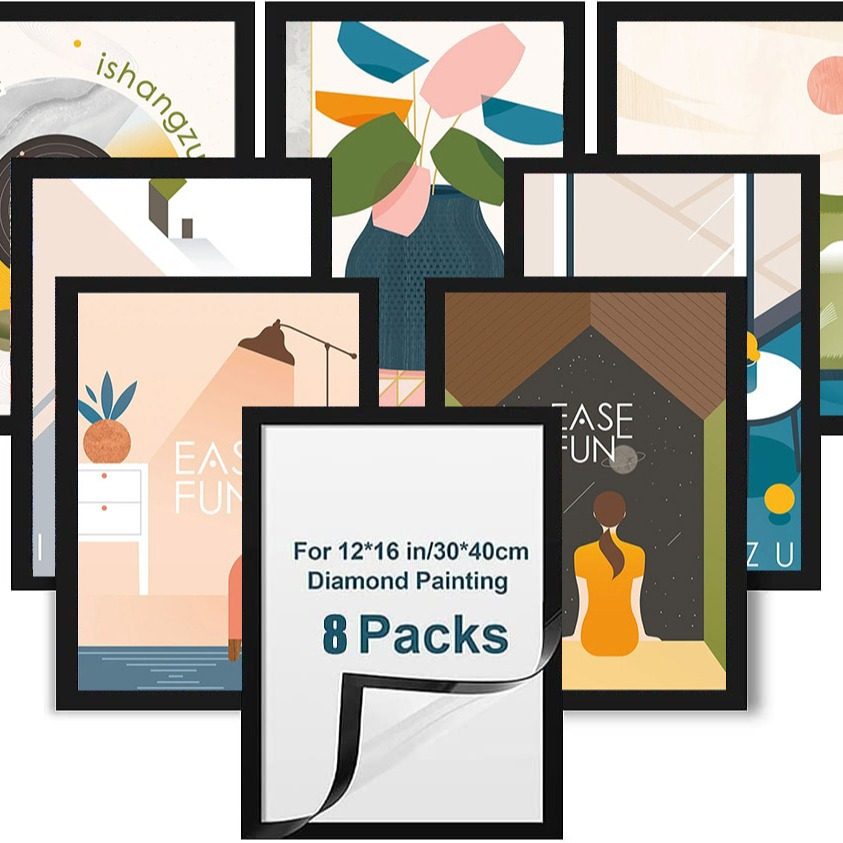 Diamond art frame magnetic photo frame 30*40cm photo frame diamond painting office decoration picture frame in stock