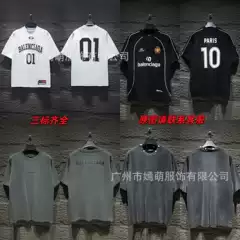High-End Version Paris 2026 Summer New Letter Embroidery Round Neck Unisex Trendy Brand Loose Short-Sleeve T-Shirt