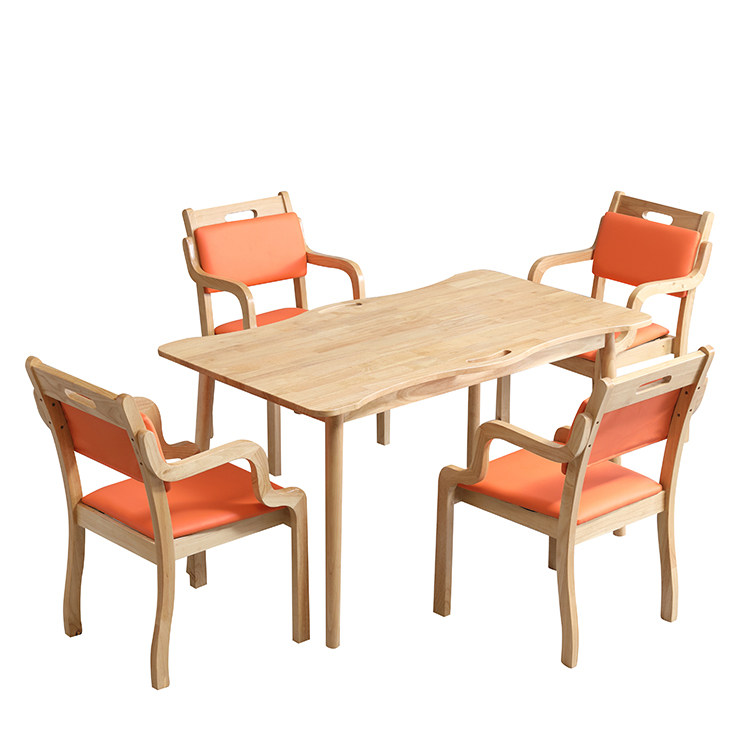 实木老年桌适老化餐桌椅组合养老院公寓家具敬老院康养机构适老桌