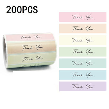 200PCS, roll thankyou thank you sticker, sealed holiday gift decoration label
