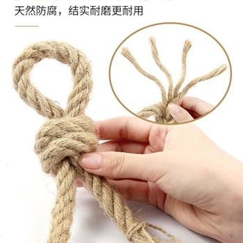 Hemp Rope Retro Decorative Winding Rope Fence Binding Rope Tire Modification Coffee Table Material Durable Wear-Resistant Tug-Of-War Rope