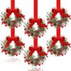 Cross-Border Bow Ribbon Closet Hanging Ring Home Decoration Christmas Wreath Door Hanging Manufacturer Sales Christmas