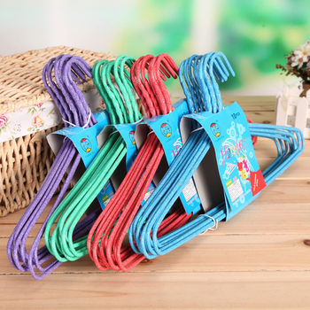 Wholesale Large Size 39 Long Plastic-Coated Iron Wire Clothes Hangers for Adults, a Bundle of 10