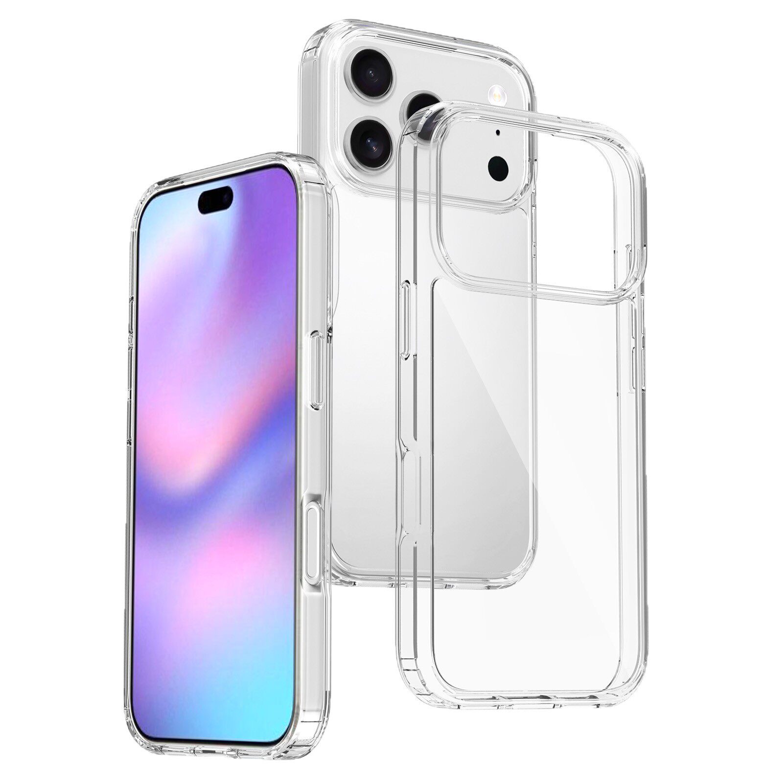Suitable for Iphone17 Mobile Phone Case Pc Transparent Apple 16 Acrylic Two-In-One Mobile Phone Case Hard Case Wholesale