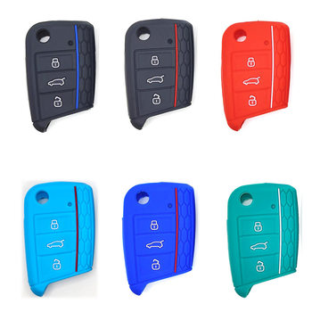 Suitable for Vw Volkswagen Lingdu Golf 7 Touran L Jia Tourism Tiguan L Touron Silicone Key Buckle Protective Cover