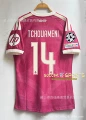 2627 real madrid away custom #14 player jersey + champions league armband