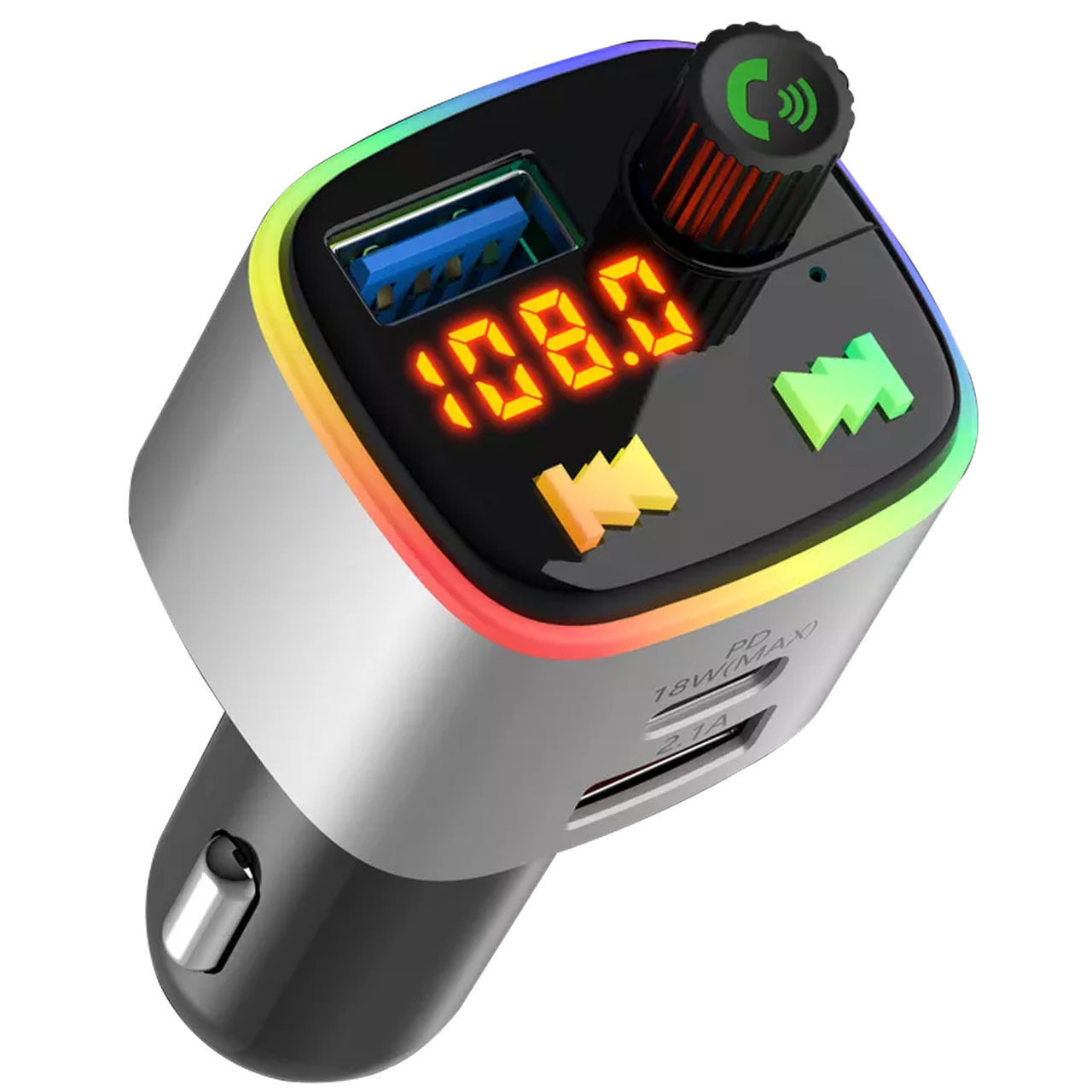 P1 Car Bluetooth PD Fast Charge Hands-Free Bluetooth Mobile Phone Charger FM FM MP3 Player Car Charge