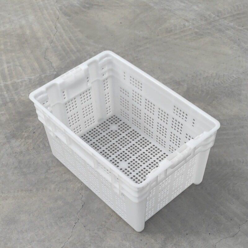 White Plastic Thickened Turnover Rectangular Large Clothing Basket Vegetable and Fruit Storage Basket Storage Basket