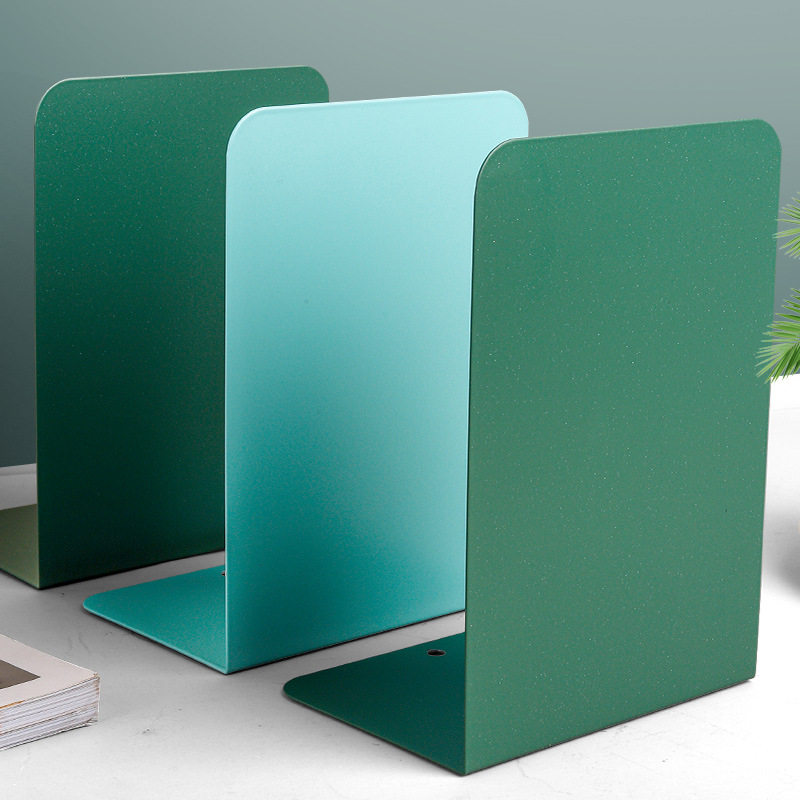 Thickened Metal Bookend L-Shaped Book Holder for Securing Books on Desk, Student Use, Vertical Desktop Organizer