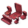 New high-grade one-word curved box oblique PU leather jewelry box ring ring bracelet set box packaging box