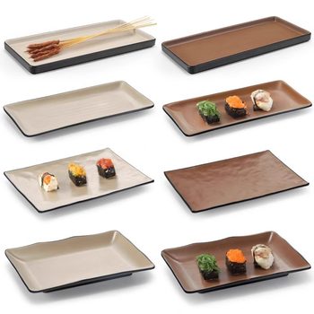 Melamine tableware barbecue special plate commercial barbecue plate rectangular sushi plate plastic beef hot pot side dish